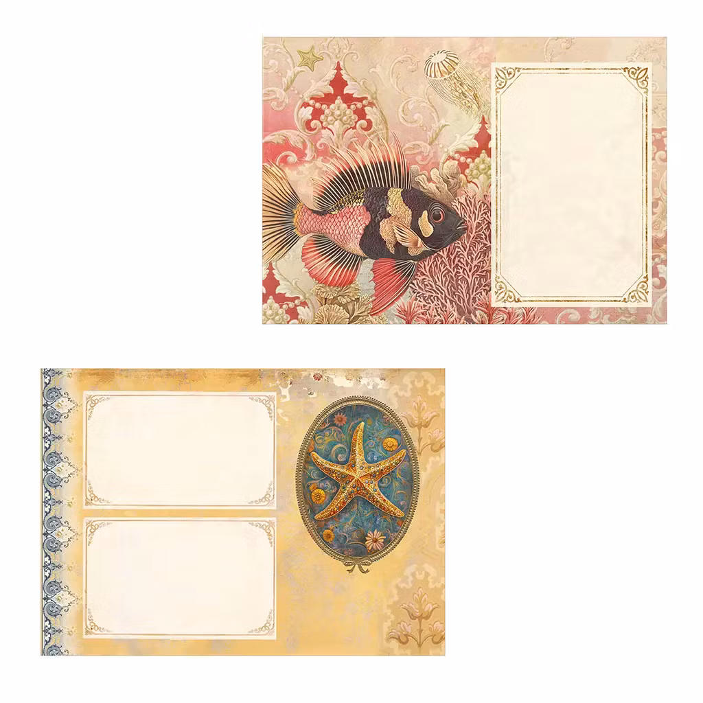 Vacker Anteckningsbok - Maneter (liggande A5)