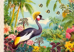 Vacker Anteckningsbok - Exotiska ön (liggande A5)