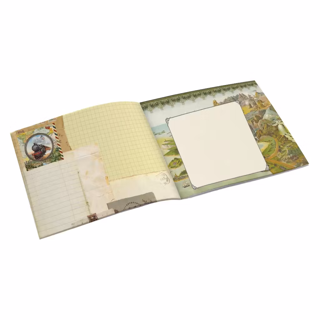 Vacker Anteckningsbok - Bon Voyage (liggande A5)