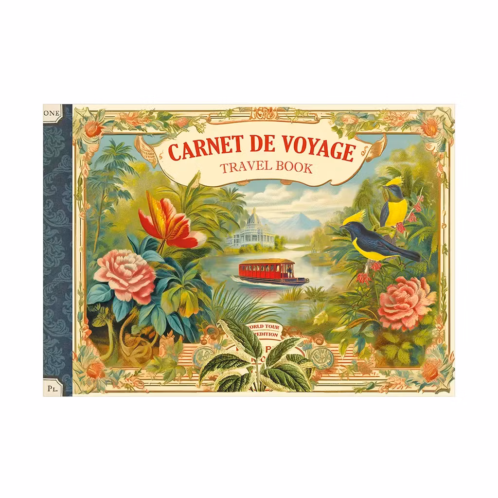 Vacker Anteckningsbok - Resa med flodbåten (liggande A5)