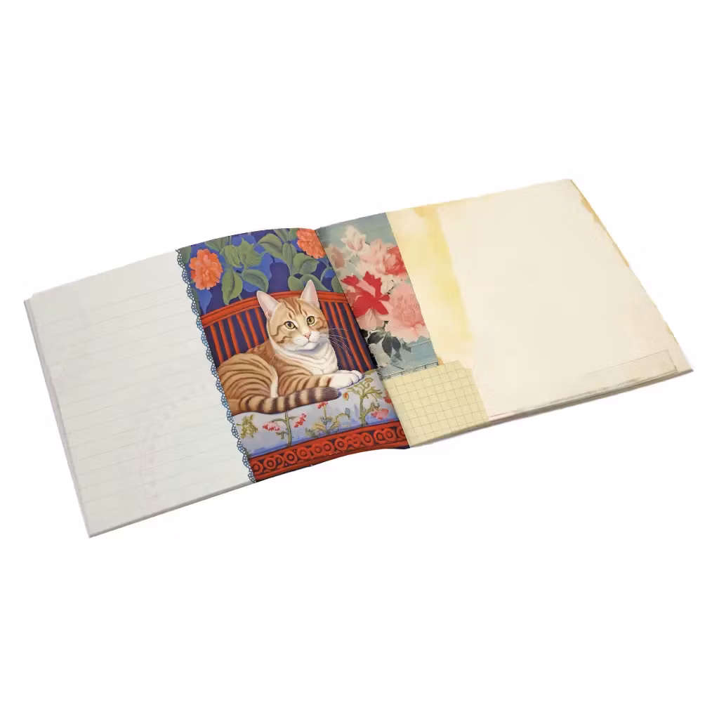 Vacker Anteckningsbok - Katten (liggande A5)