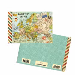 Vacker Anteckningsbok - Resa i världen (liggande A5)