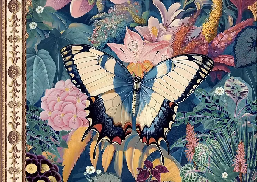 Vacker Anteckningsbok - Fjärilen (liggande A5)