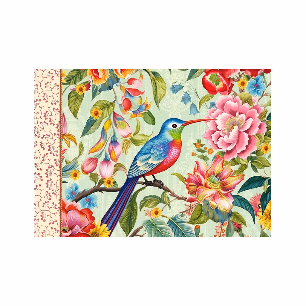 Vacker Anteckningsbok - Kollibrin (liggande A5)