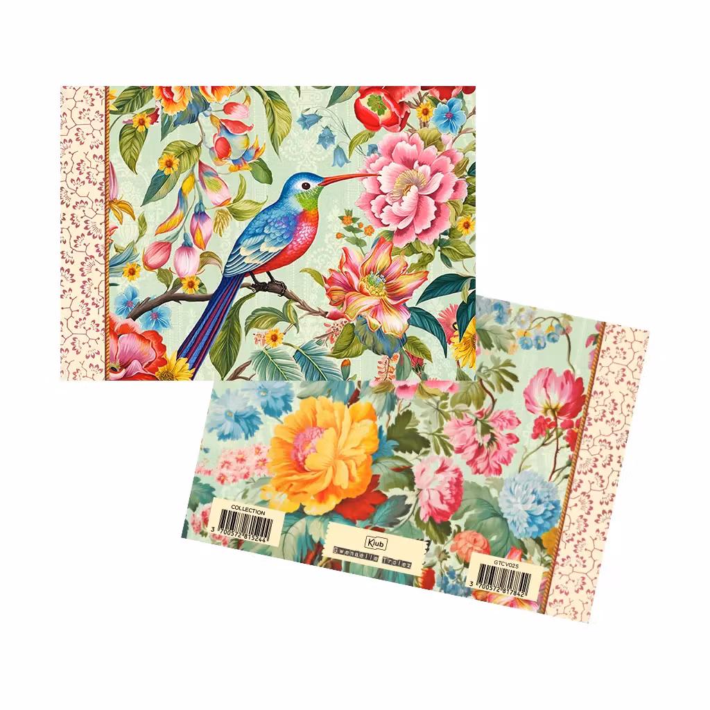 Vacker Anteckningsbok - Kollibrin (liggande A5)