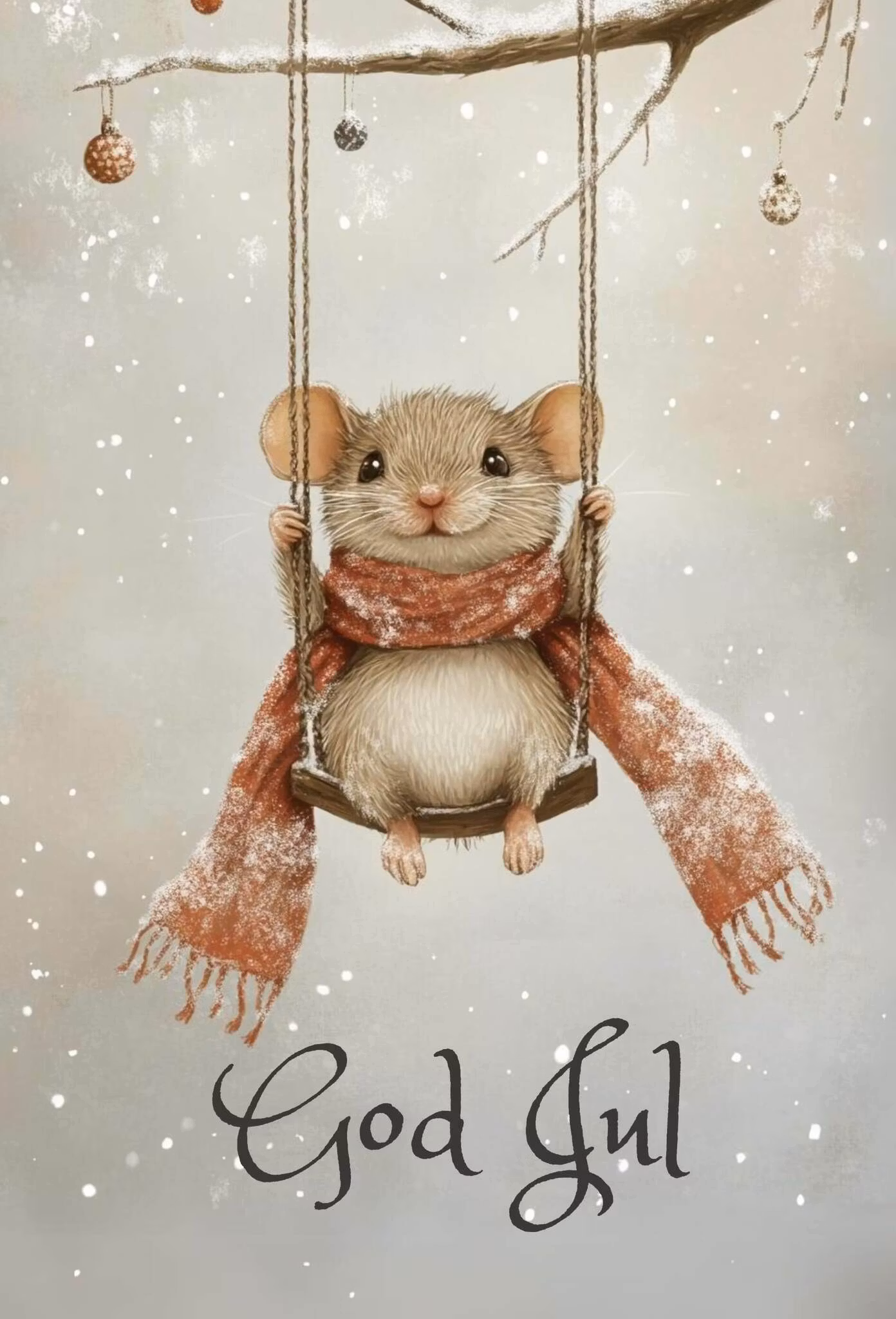 Enkelt julkort utan kuvert - Julgungan (Fraktfritt)