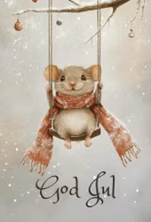 Enkelt julkort utan kuvert - Julgungan (Fraktfritt)