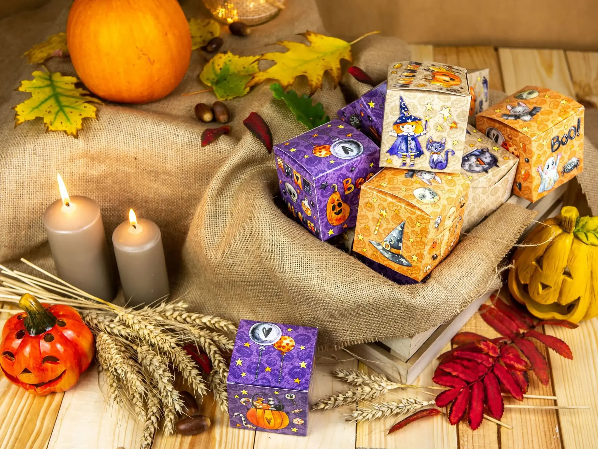 Små presentlådor till Halloween (12 stycken)