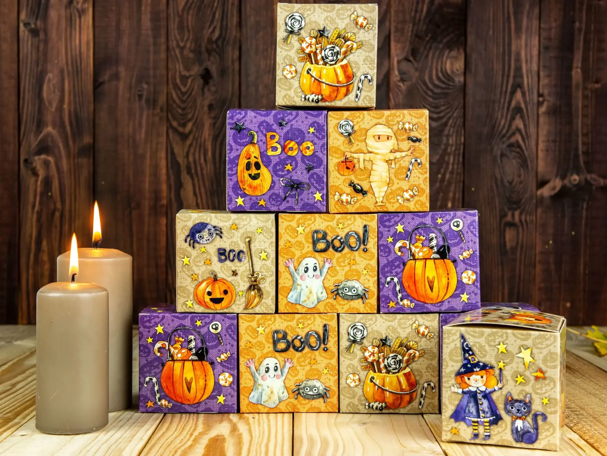 Små presentlådor till Halloween (12 stycken)