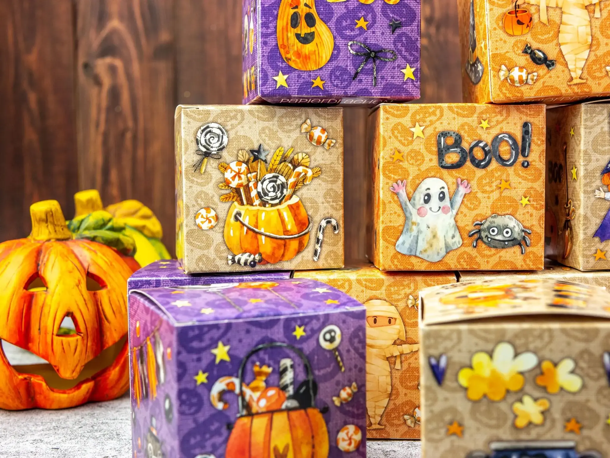 Små presentlådor till Halloween (12 stycken)