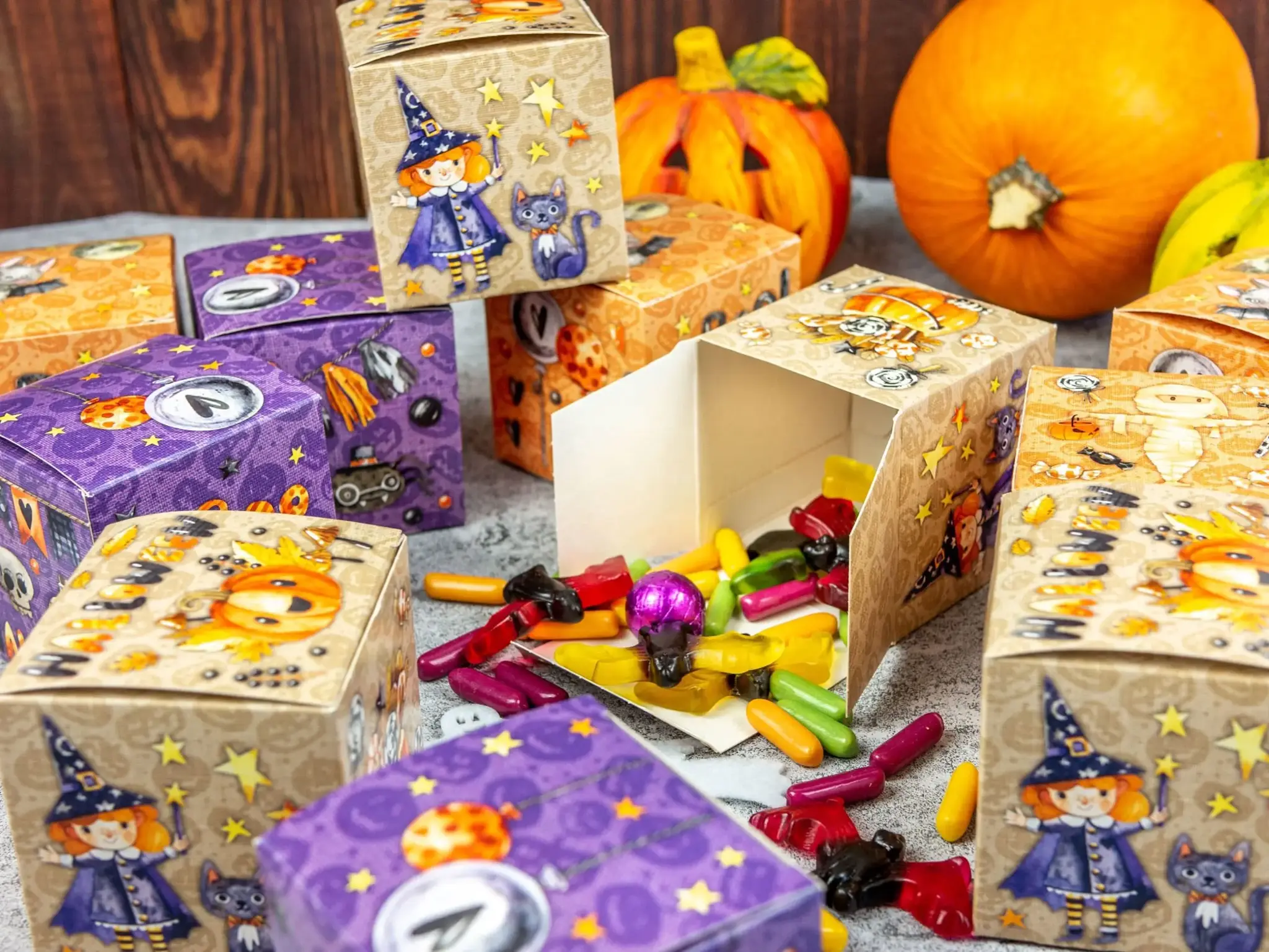 Små presentlådor till Halloween (12 stycken)