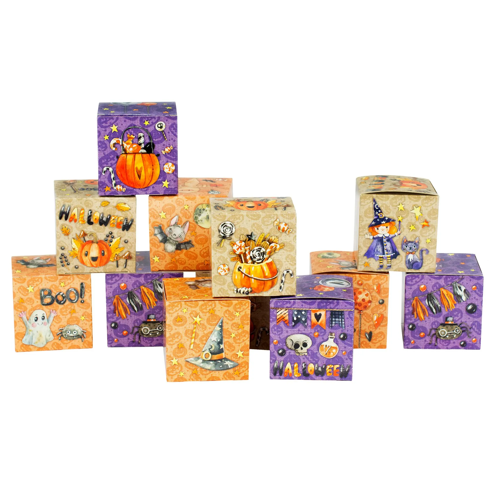 Små presentlådor till Halloween (12 stycken)