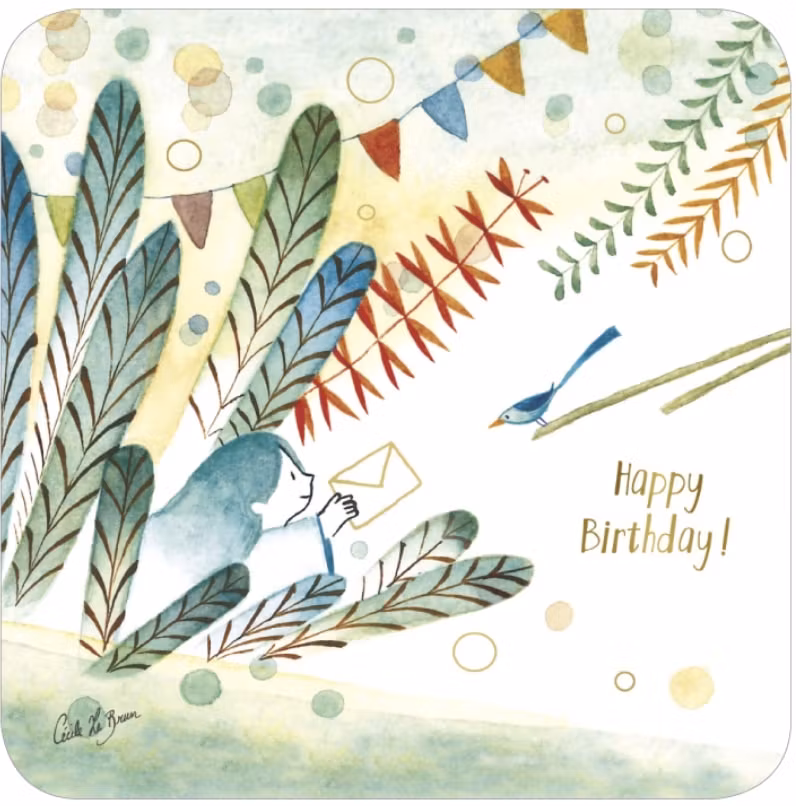 Enkelt kort - Hälsning med posten (Fraktfritt)