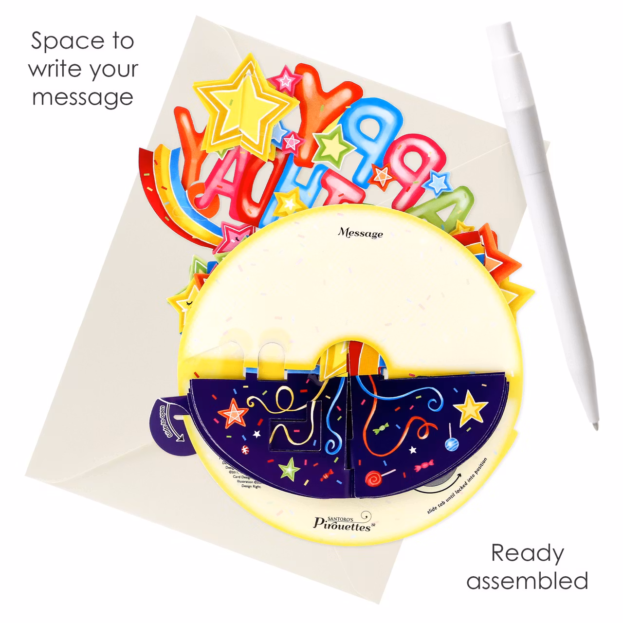 Magiskt gratulationskort - Stjärngrattis (Fraktfritt)