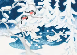 Enkelt kort - Harar och Domherrar (Fraktfritt)