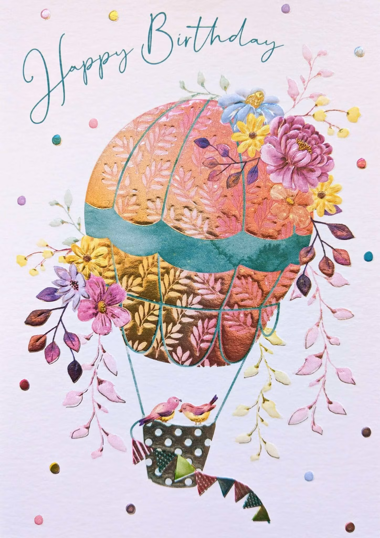 Dubbelt kort med kuvert - Härlig luftballong (Fraktfritt)