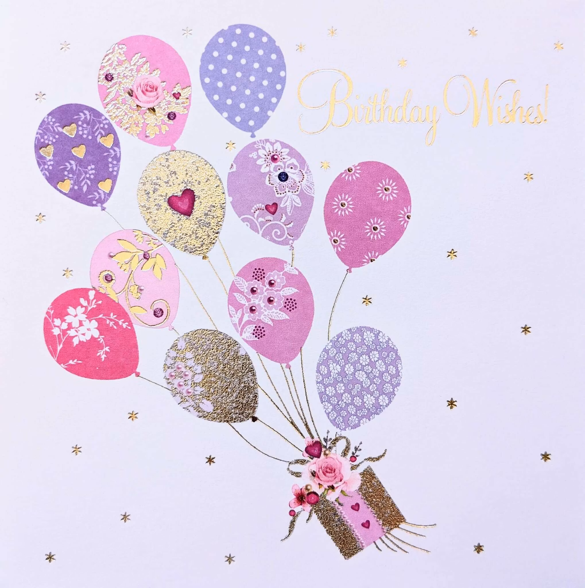 Dubbelt kort med kuvert - Härliga ballonger (Fraktfritt)