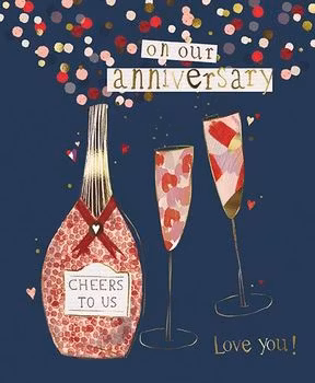 Dubbelt kort med kuvert - Årsdagen (Fraktfritt)