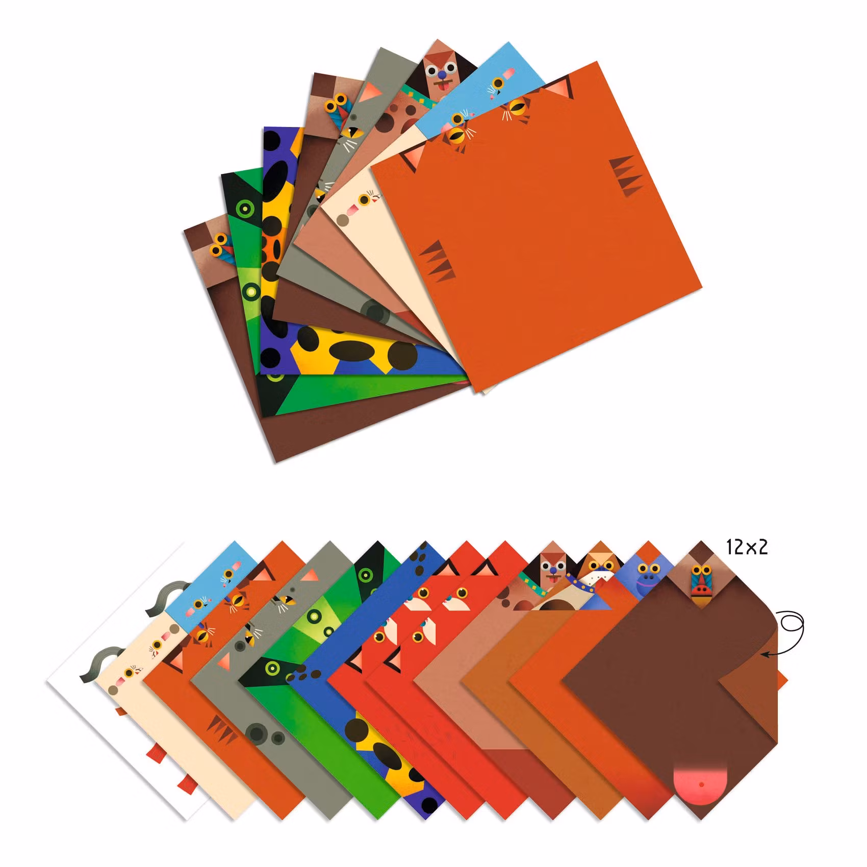 Origami- Hoppande djur