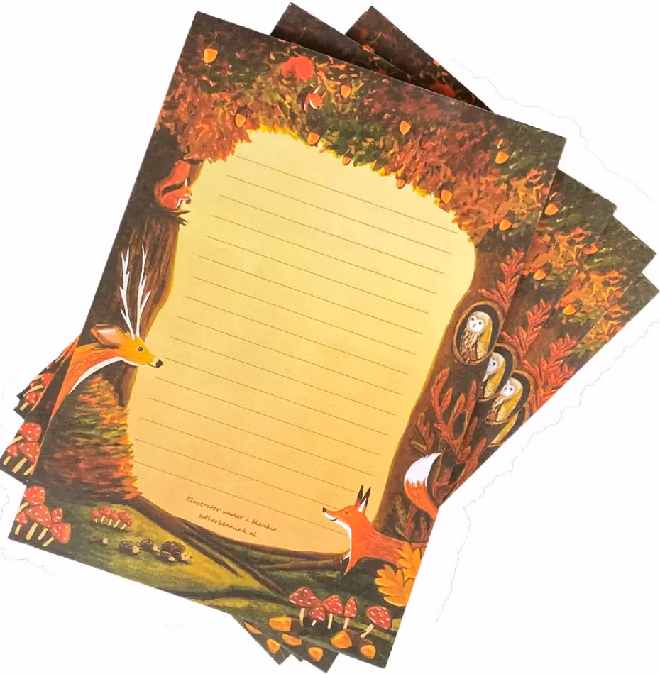 Block eller brevpapper - Höst (A5-format)