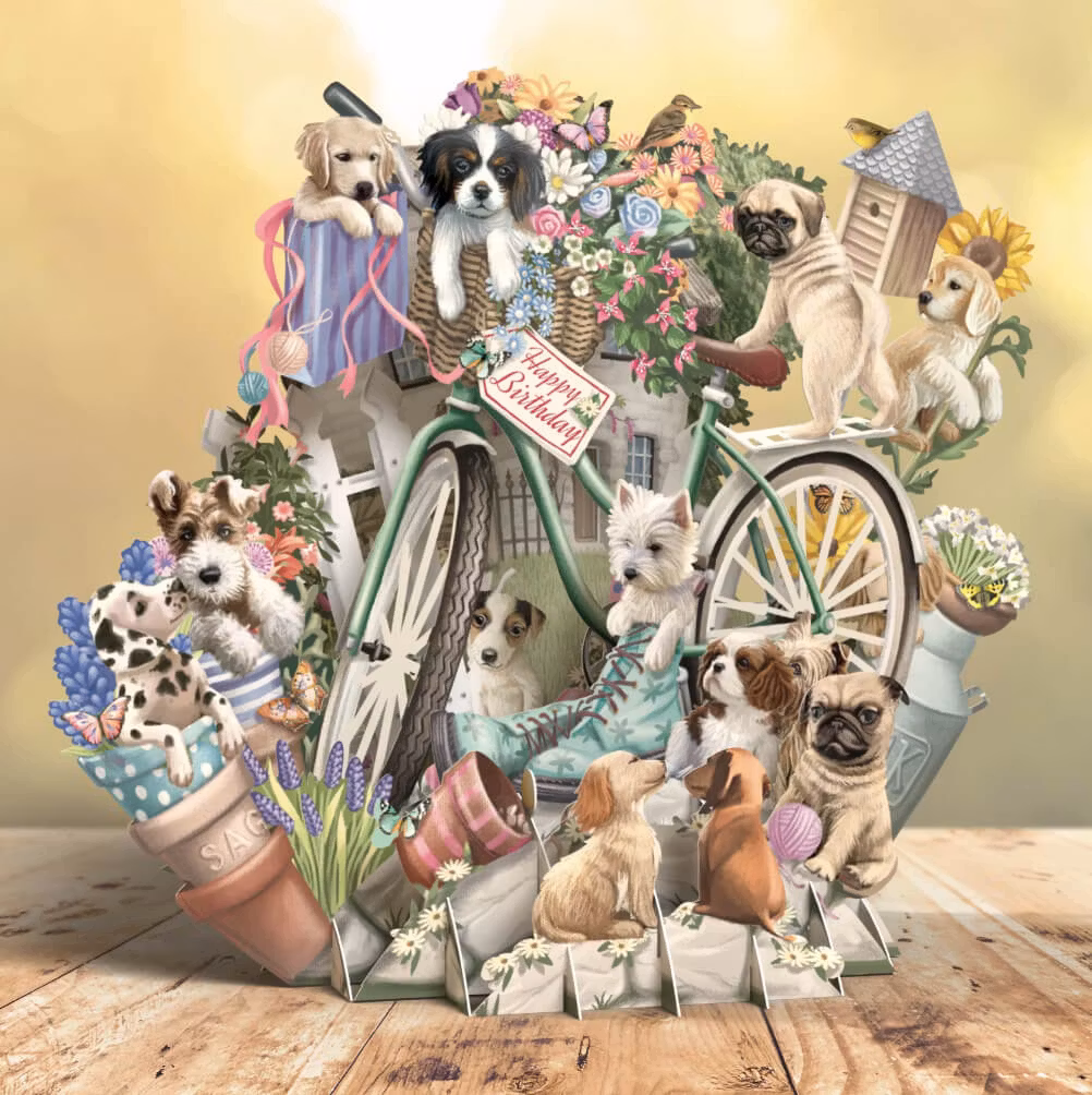 Magiska gratulationskort - Hundvalpar (Fraktfritt)