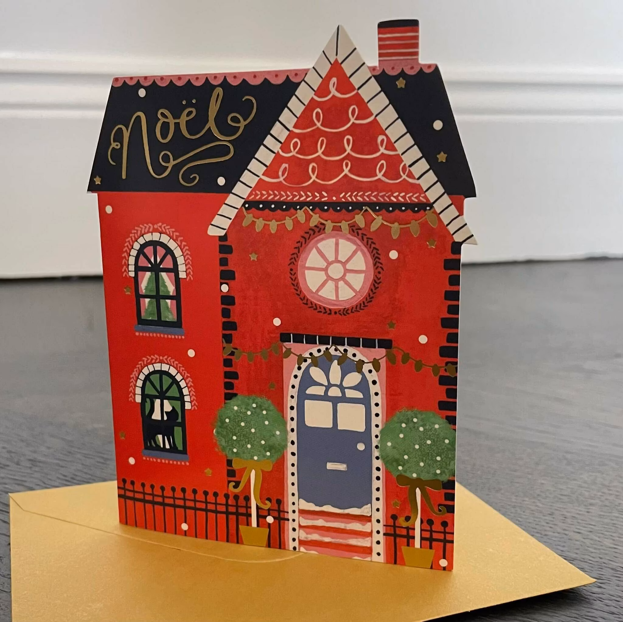 Julkort med kuvert - Tre underbara julhus att välja bland (Fraktfritt)