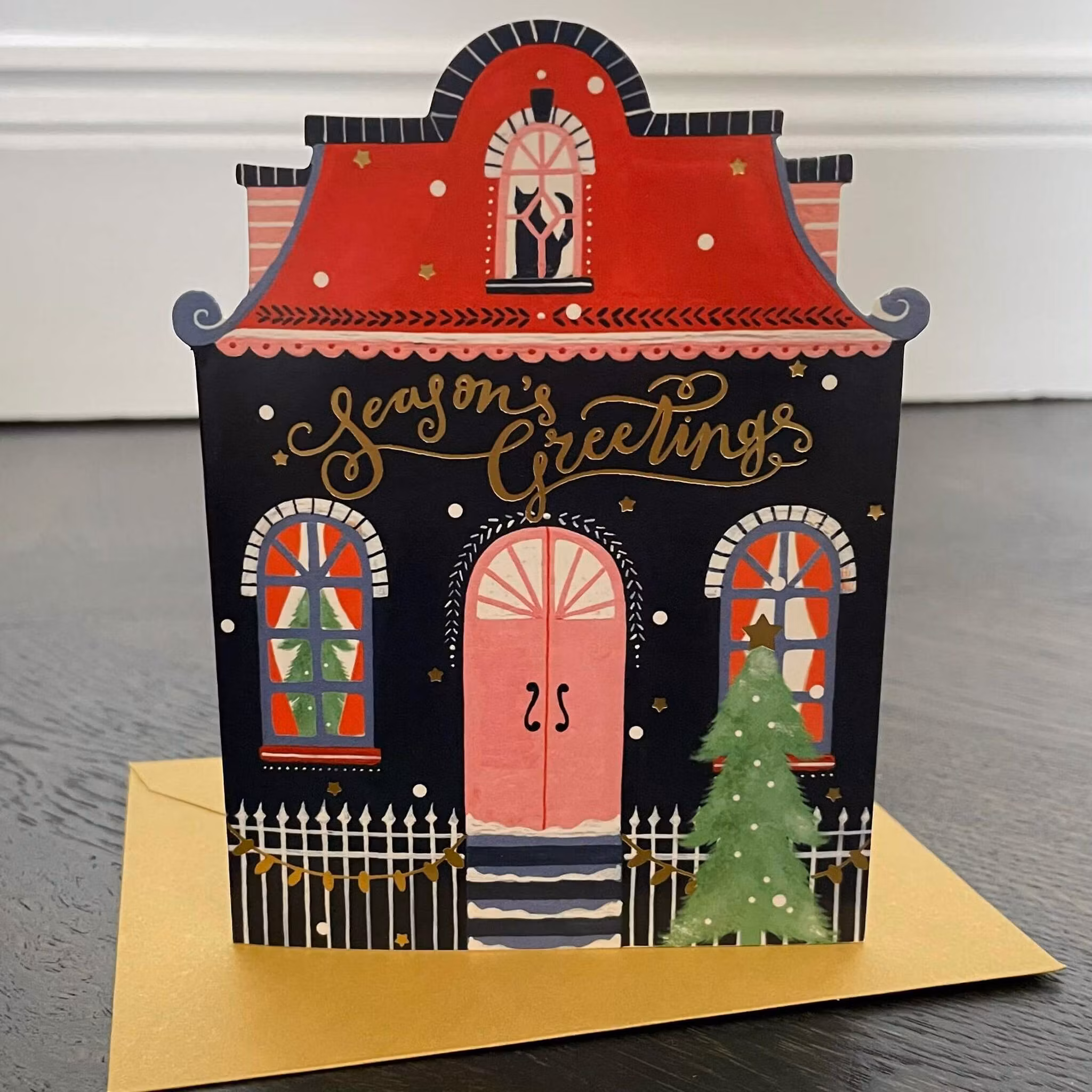 Julkort med kuvert - Tre underbara julhus att välja bland (Fraktfritt)