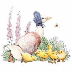 Dubbelt kort med kuvert - Mamma Anka (Fraktfritt)