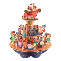 Adventskalender - Tryck ut och bygg ihop - Surrande tomteverkstaden