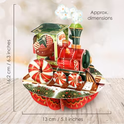 Utvikbart, magiskt julkort - Snurrande tomtetåg (Fraktfritt)