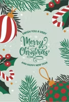 Dubbelt julkort - Swish you a Merry Christmas (Fraktfritt)