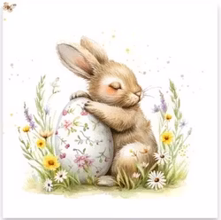 Servetter - Påskharen och ägget