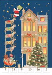 Liten Adventskalender med kuvert - Tomten levererar (Fraktfritt)
