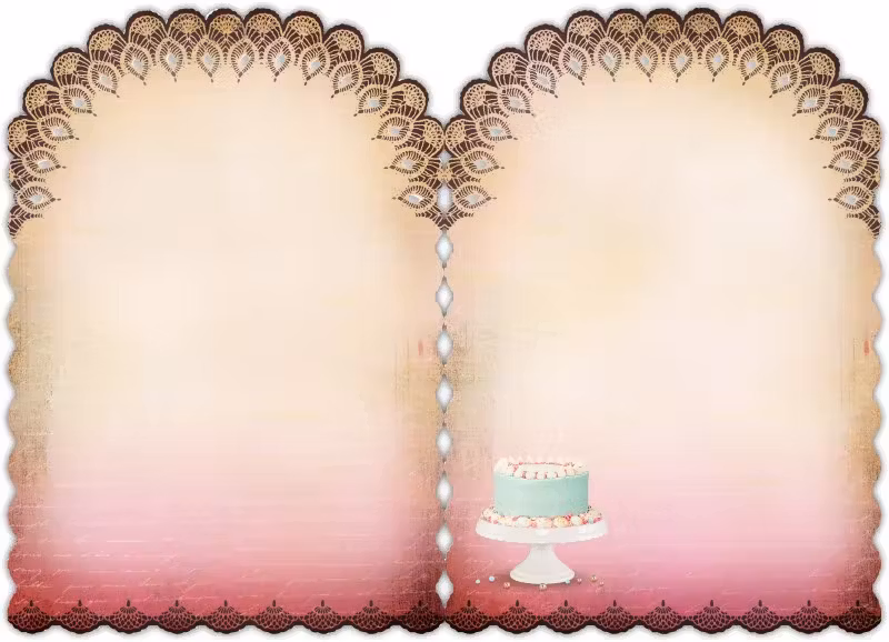 Dubbelt kort med kuvert - Tårtan (Fraktfritt)