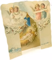 Utvikbart kort med kuvert - Jesus, Josef och Maria (Fraktfritt)