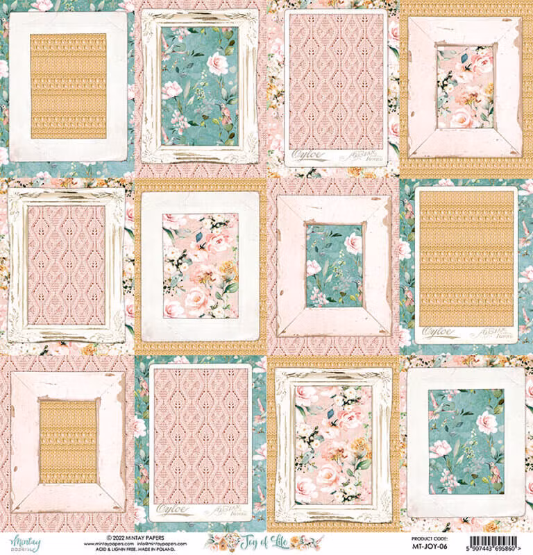 Vackra pysselpapper - Joy of life (24 ark) 15 x 15 cm