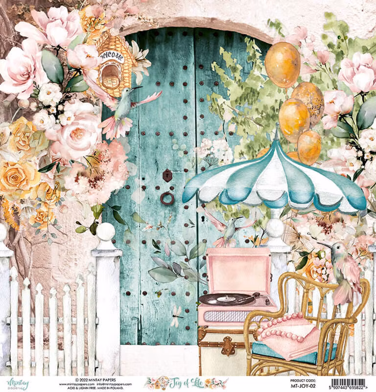 Vackra pysselpapper - Joy of life (24 ark) 15 x 15 cm