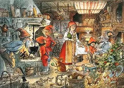 Enkelt julkort - julgröten (Fraktfritt)