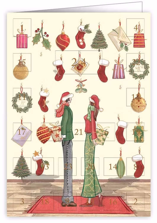 Liten Adventskalender som julkort - Jul tillsammans (Fraktfritt)