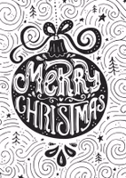 Enkelt julkort - Snirklig julhälsning (Fraktfritt)