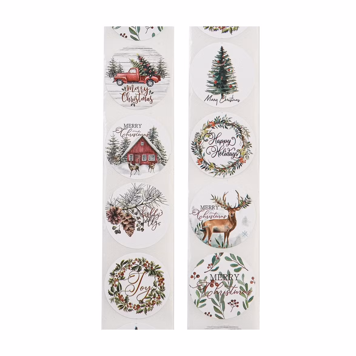 Runda julklistermärken (16 stycken)