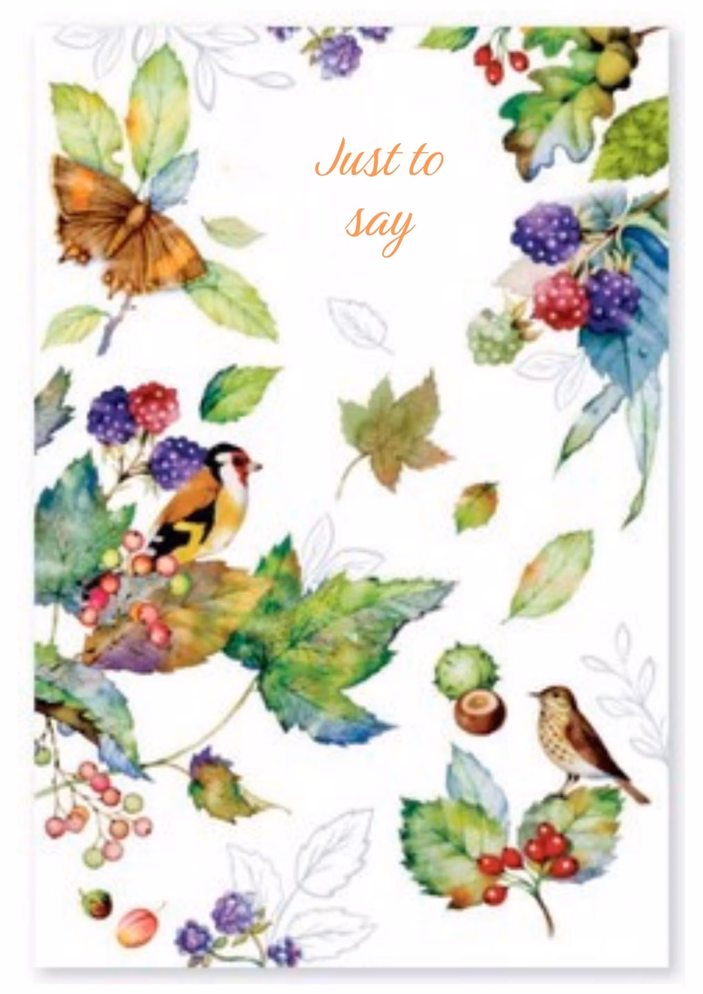Dubbelt kort med kuvert - Just to say(Fraktfritt)