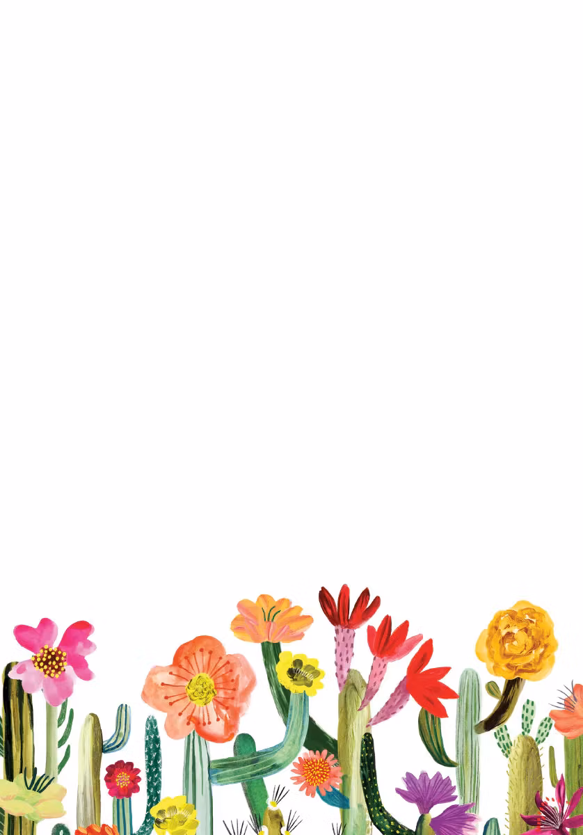 Skrivset med Brevpapper - Kaktusar