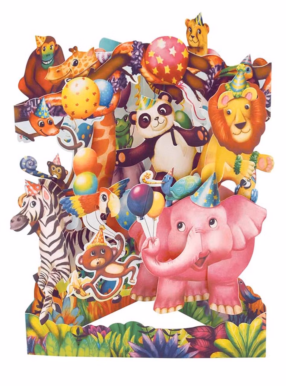 Magiskt gratulationskort - Djurens grattis (Fraktfritt)