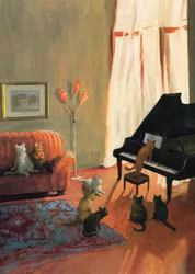 Enkelt Kort - Kattmusik (Fraktfritt)