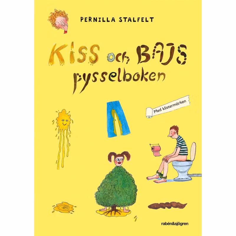 Pysselbok - Kiss och bajs - Med klistermärken