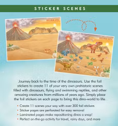 Skapa dina egna miljöer - Klistermärkesbok med Dinosaurier