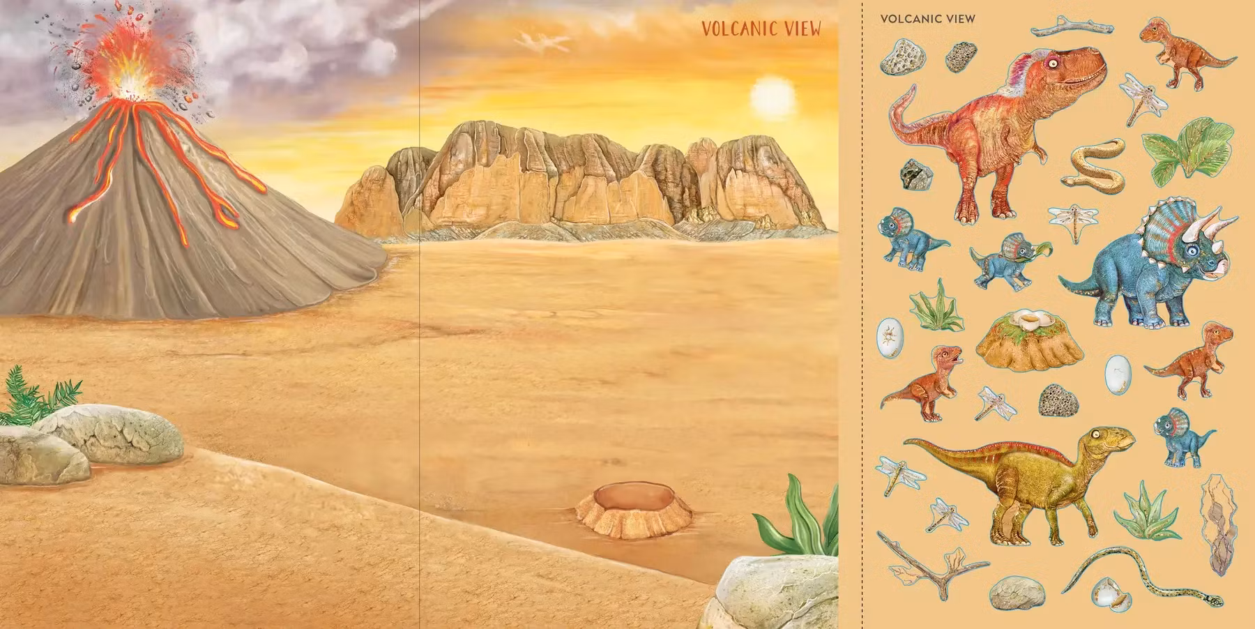 Klistermärkesbok - Dinosaurier