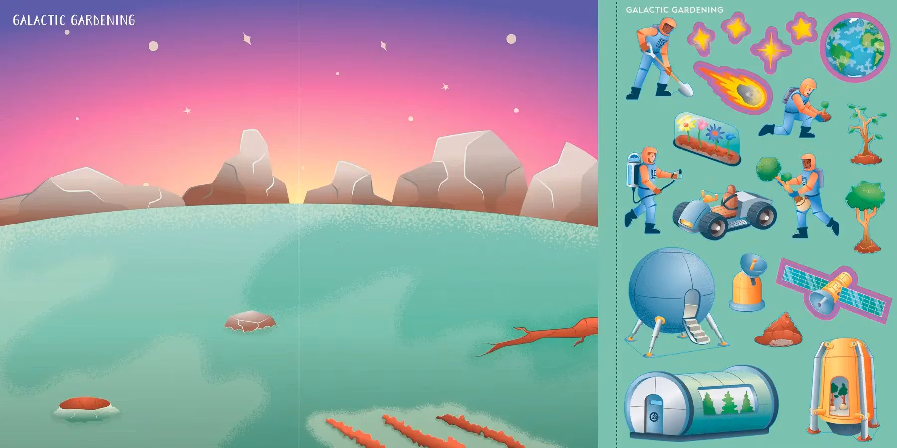 Klistermärkesbok - Yttre rymden