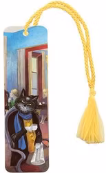 Vackert bokmärke - Katt på konditori (Fraktfritt)